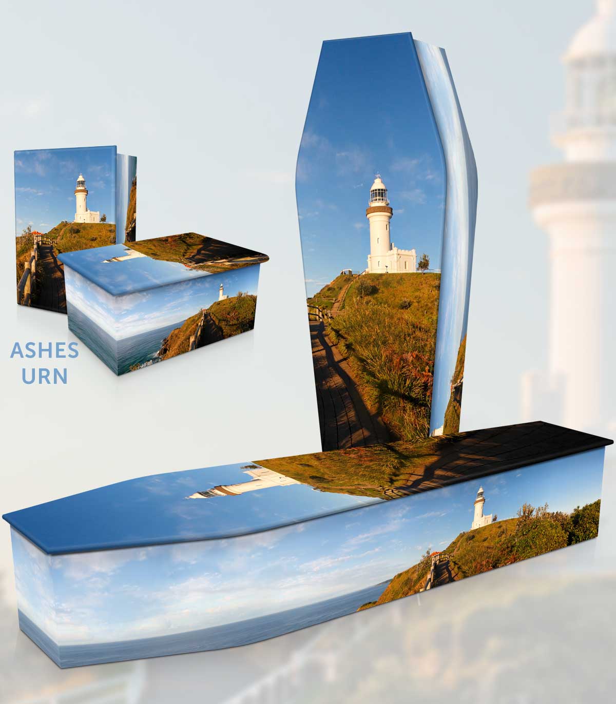 Byron Bay Lighthouse Expression Coffin